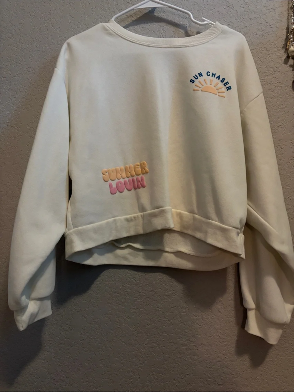 Ocean Drive Cream 'Summer Lovin' Sun Chaser' Shorts and Sweatshirt set